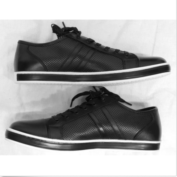 Kenneth Cole Black Leather Lace Up Shoes 9.5 - Picture 4 of 8